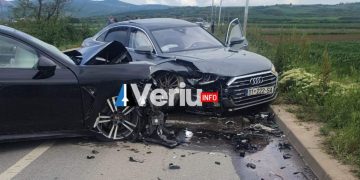Aksident i rëndë afër Graçanicës, bëhen “llom” një audi dhe një porsche, dy të lënduar