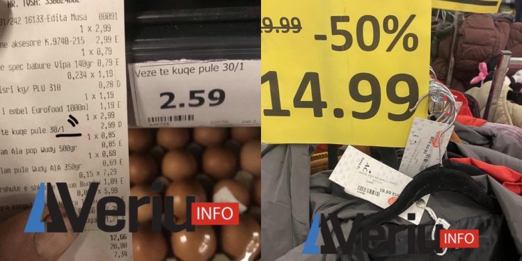 Vazhdojnë çmimet e rreme në marketin “Viva Fresh Store”, ndryshe nga sektori tek arka