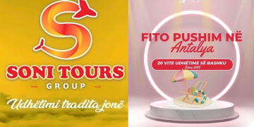 Soni Tours organizon lojë shpërblyese në 20 vjetorin e themelimit – pushim 7 ditë në Antalya