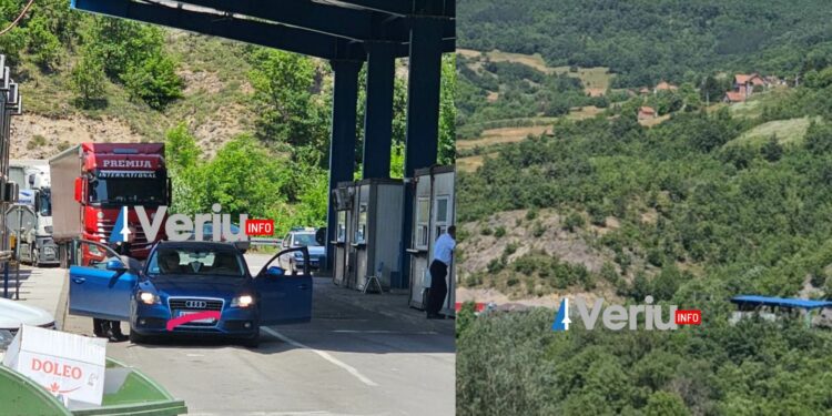 Reportazh nga Veriu.info: S’ka më mallra serbe në Kosovë, kolonë e gjatë e kamionëve në Jarinje; Policia me kontrolle të rrepta të veturave në kufi (VIDEO)
