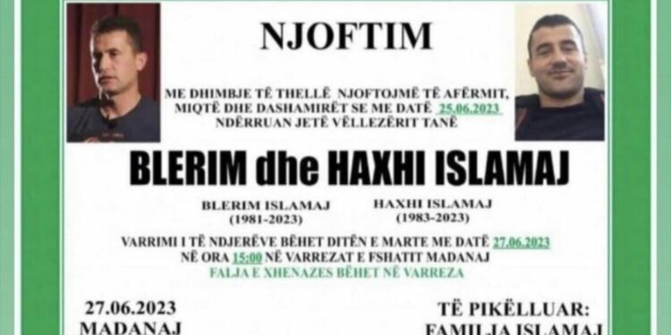 Nesër varrosen dy vëllezërit që u vranë në Gjakovë