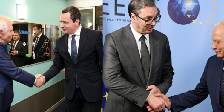 Mbi 4 orë diskutime me Kurtin e Vuçiqin, Borrell del para gazetarëve dhe tregon se për diçka janë pajtuar