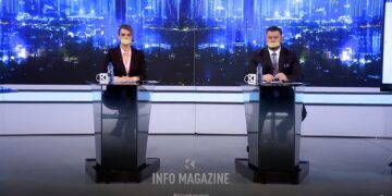 Protestojnë moderatorët e Info Magazinës, e nisin emisionin me gojën e mbyllur (VIDEO)