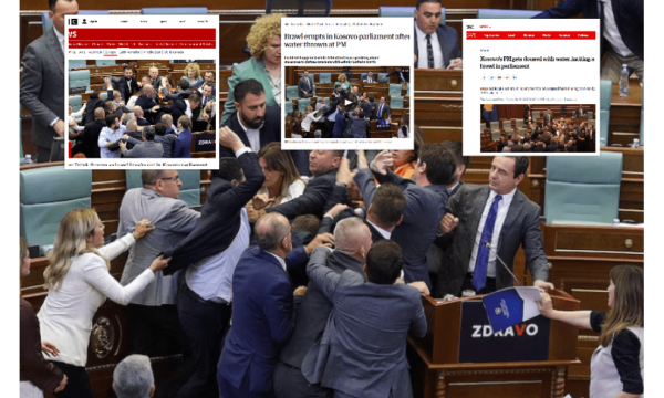 Dhuna në Kuvend, Kosova bëhet “horë” në ballinat e mediave më të njohura ndërkombëtare
