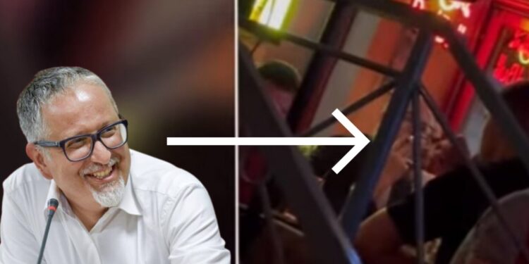 Arben Vitia pi duhan brenda hapësirës së mbyllur të një lokali (VIDEO)