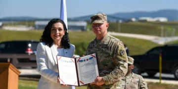 Osmani në Bondsteel: Prezenca e ushtrisë amerikane në Kosovë, garanci e stabilitetit dhe sigurisë