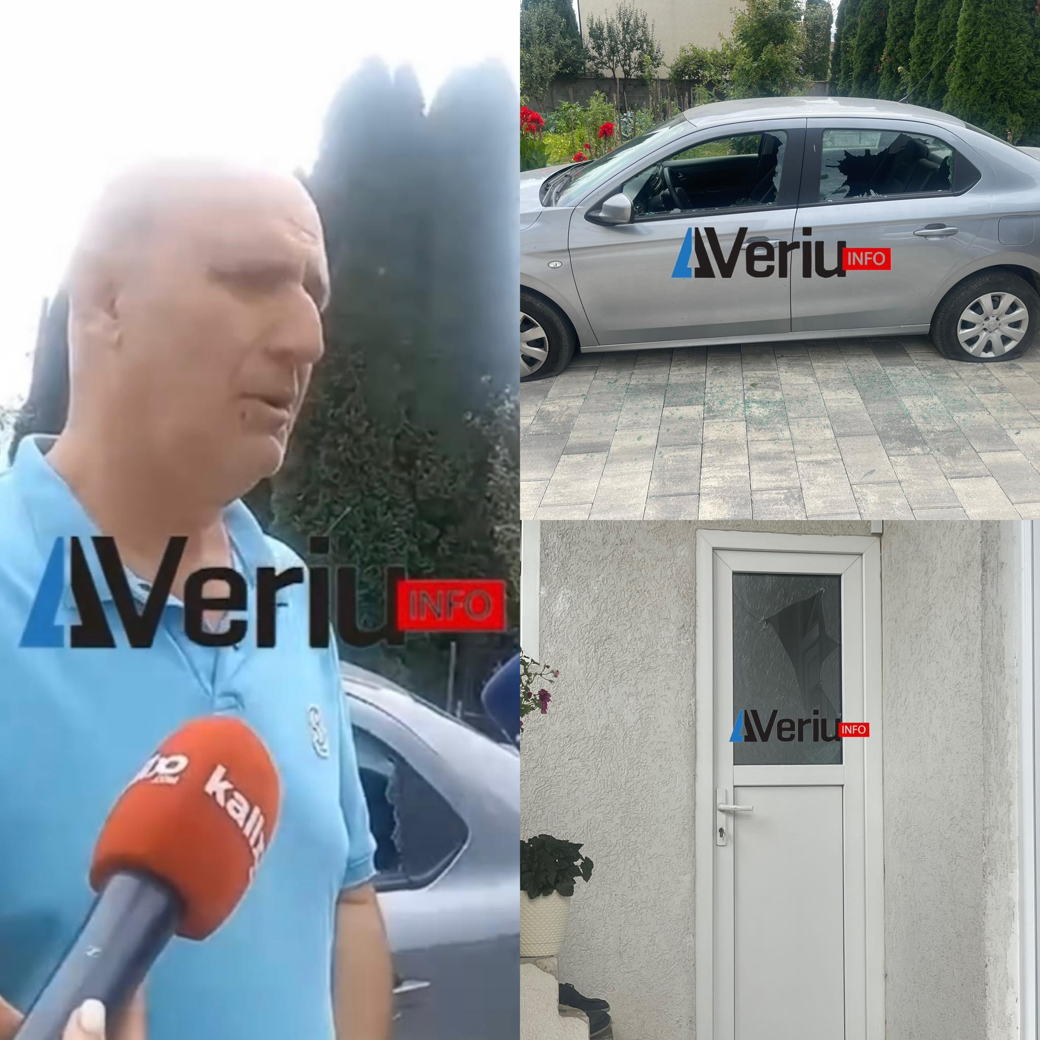Pamje nga dëmet nga granata me dorë në shtëpinë e kryesuesit të bordit në Trepçë, Bahri Hyseni, ky i fundit deklarohet (VIDEO/Foto)