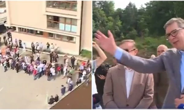 Moment i sikletshëm për Vuçiq’in, përshëndet njerëzit me dorë por askush nuk e “bën hesap”