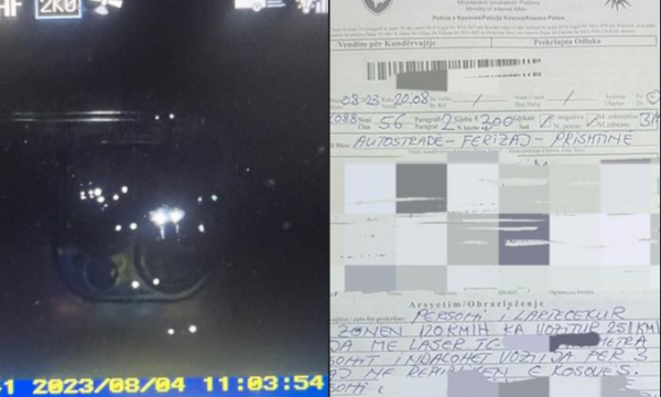 Shoferi vozit 251 km/h në autostradën Ferizaj-Prishtinë, kaq u gjobit nga Policia