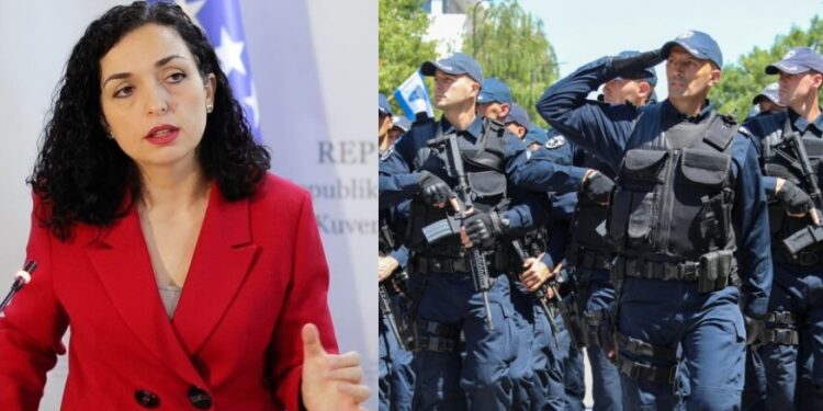 Presidentja Osmani: Të gjithë jemi me Policinë e Kosovës, terroristët s’na zmbrapsin