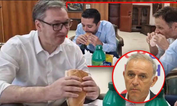 Mashtrimi i Vuçiqit: Një nga ministrat e tij pasi hëngri sandviç, shkoi më pas në një restorant luksoz të peshkut
