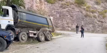Pamje nga vendi ku mbet i vrarë Afrim Bunjaku