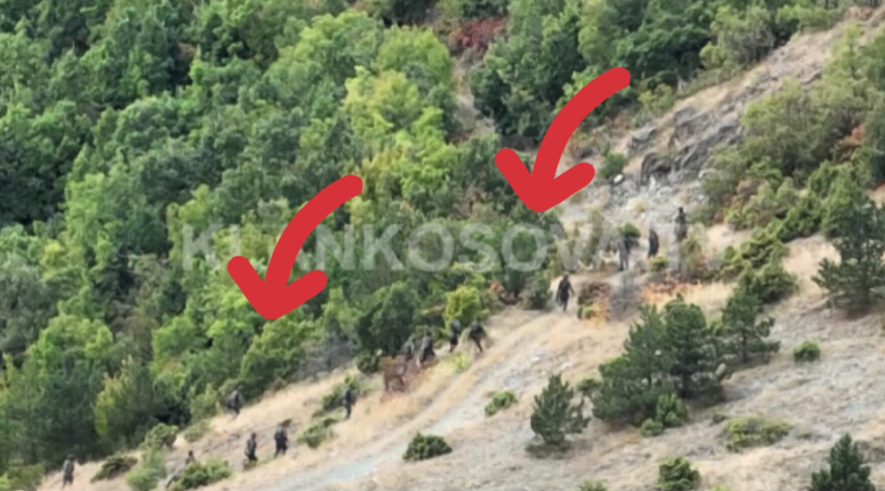 EKSKLUZIVE: Momenti kur sulmuesit serbë ikin maleve nga autoritetet e Kosovës (VIDEO)