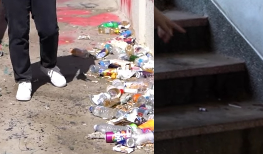 Gazetarja zbulon ‘strehën’ e narkomanëve në parkingun e “Interex”, gjen edhe shiringa (Video)
