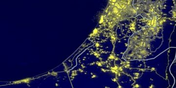 NASA publikoi pamje, Gaza është zhytur në errësirë: Ja si dukej pesë ditë më parë dhe si dukej mbrëmë