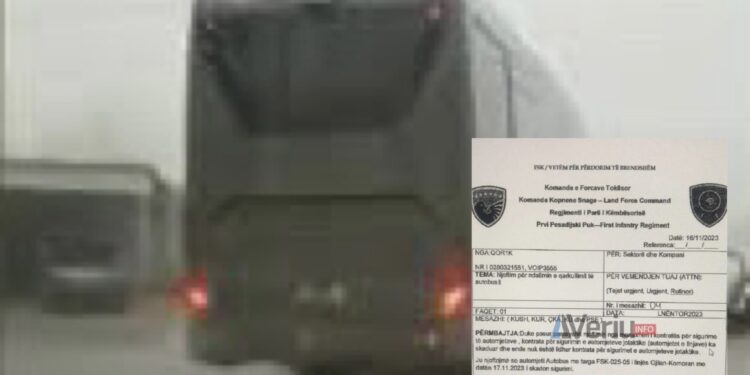 Ndodh edhe kjo: Ushtarët e FSK-së mbesin pa transport në linjën Gjilan – Komoran, shkak skadimi i regjistrimit të autobusit•