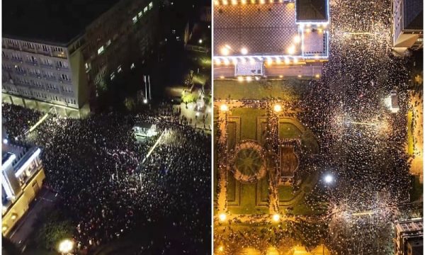 Protesta të reja masive në Beograd, bashkëngjiten edhe studentë nga Novi Sadi