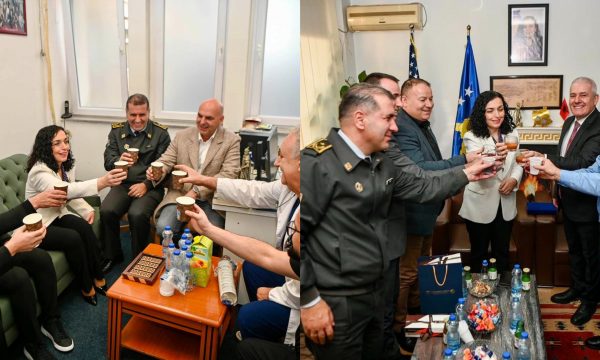 “Burim krenarie”, Osmani viziton mjekët dhe policët në ditën e fundit të vitit
