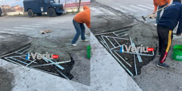 Punime “shkel e shko” në kampin e Njësive Speciale në Mitrovicë, në vend armaturës gropat mbyllen me ‘shina’ të knaufit (Foto)