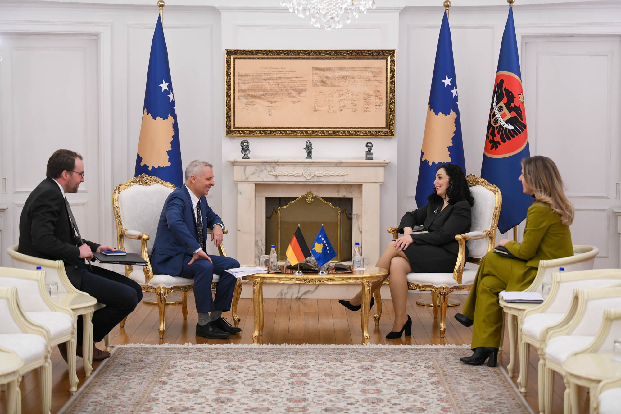 Osmani takohet me Rohden, flasin për anëtarësimin e Kosovës në KiE e zhvillimet e fundit në vend