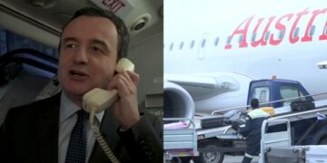 “Ky s’është kapiteni, por kryeministri”: Qeveria poston video të Kurtit duke folur në telefon në aeroplan