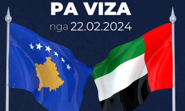 Kosovarët mund të udhëtojnë pa viza nga 22 shkurti në Emiratet e Bashkuara Arabe