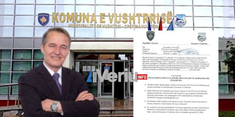 LAJM I MIRË: Komuna e Vushtrrisë do të paguaj shujtat ditore për punëtorët e administratës (Dokument)