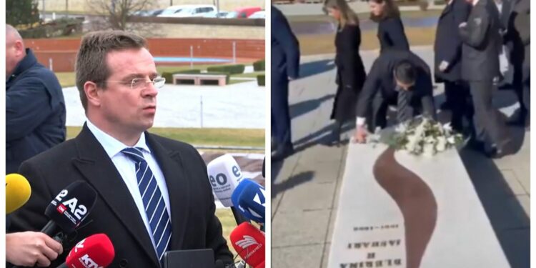 Pas Sanduloviqit edhe avokati serb vendos lule në varrin e Blerina Jasharit në Prekaz