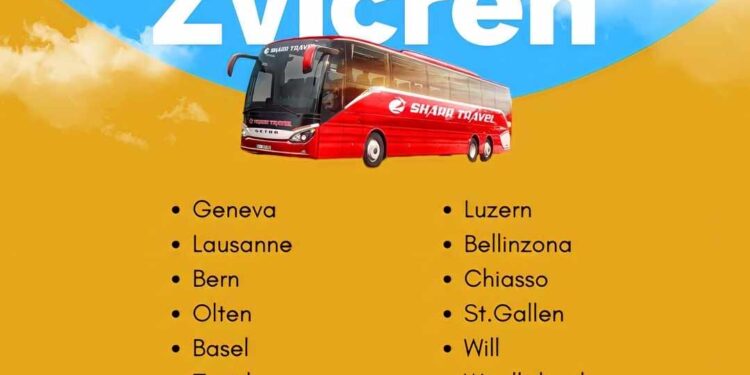 RISI – për qytetarët e Vushtrrisë dhe Mitrovicës “Soni Tours” ofron bileta udhëtimi nga Kosova në të gjitha qytetet e Zvicrës