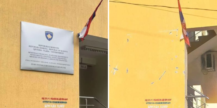 Largohet tabela që ishte vendosur nga MAPL’ja në Zubin Potok, nisin hetime