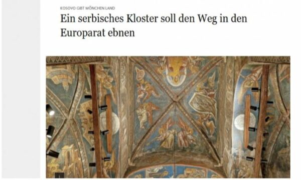 FAZ: Manastiri supozohet t`i hapë rrugën Kosovës drejt Këshillit të Evropës FAZ: Manastiri supozohet t`i hapë rrugën Kosovës drejt Këshillit të Evropës