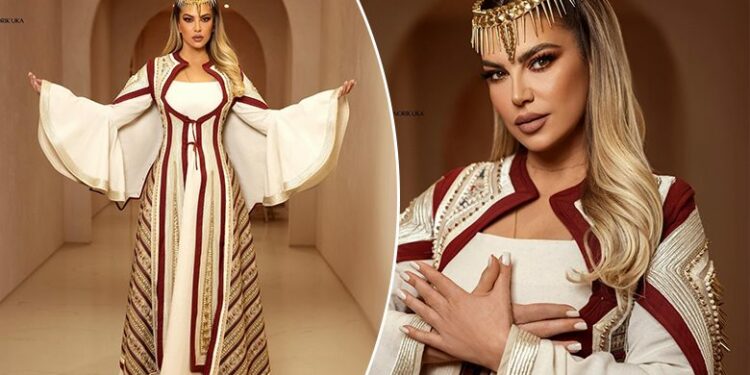 Leonora Jakupi publikon fotosesionin me veshje kombëtare të realizuar për Epopenë e UÇK-së