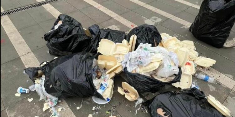 Shoqata “Bereqeti” del me sqarim për mbeturinat në shesh: Thasët e pastrimit janë shqyer nga qentë endacakë