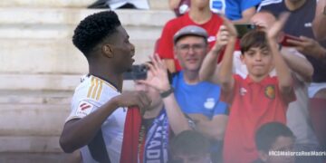 Tchouameni shënon gol të mrekullueshëm nga distanca, Real Madrid në avantazh ndaj Mallorca