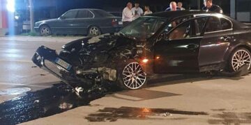 Pamje nga aksidenti i rëndë që ndodhi mbrëmë në Ferizaj