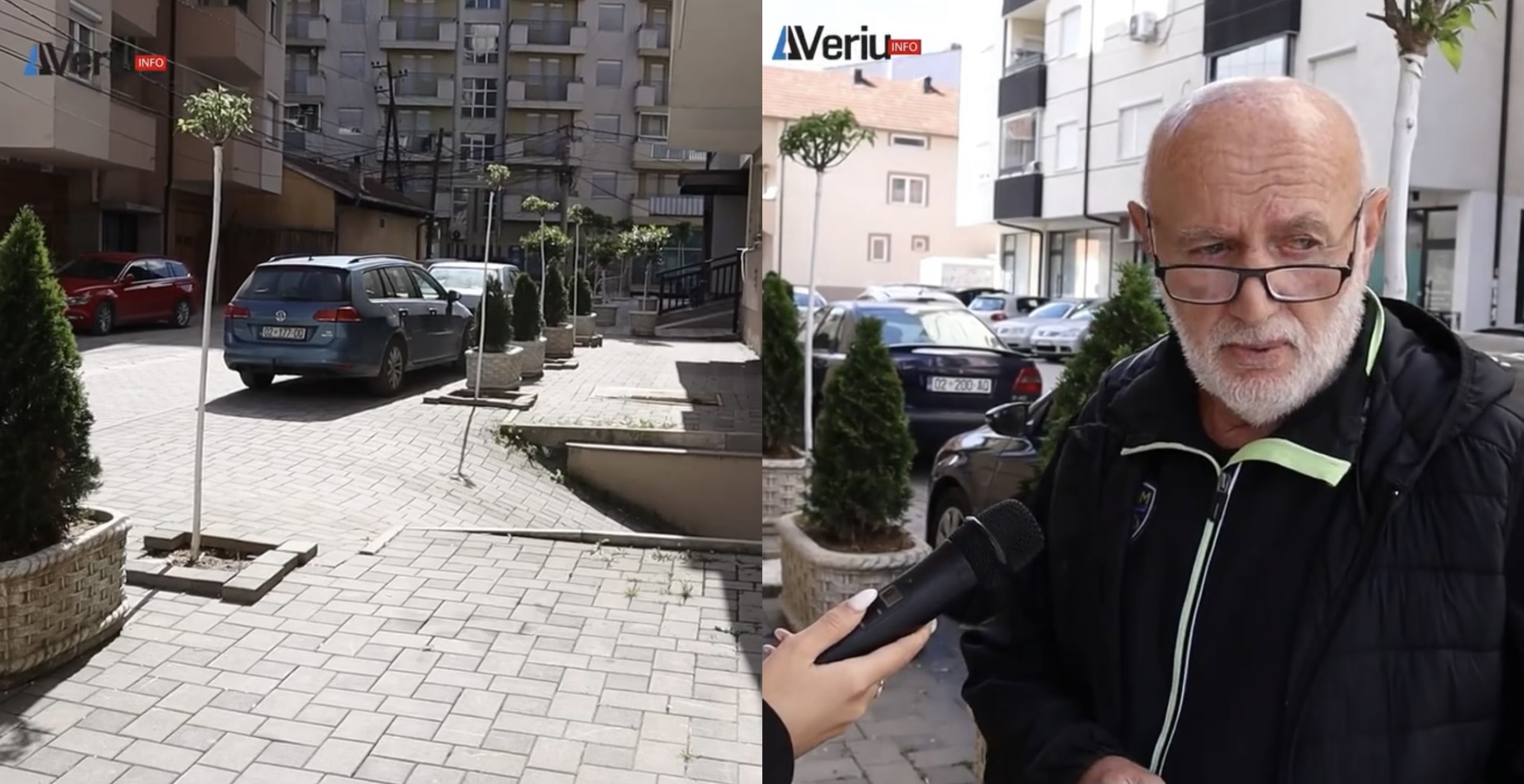 Mbollën drunj e vendosën vazo me pemë, por banorët e një ndërtese në Mitrovicë ankohen se Inspekcioni po do t’ua largojë