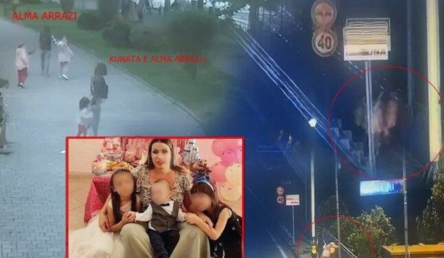 Publikohet video/ Alma Arrazi afër Bunës, tre fëmijët ndjekin për dore nënën drejt rrugës pa kthim