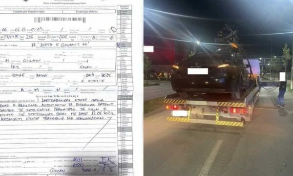 Gjilanasi gjobitet me 500 euro dhe i konfiskohet vetura për shkelje të rregullave të trafikut