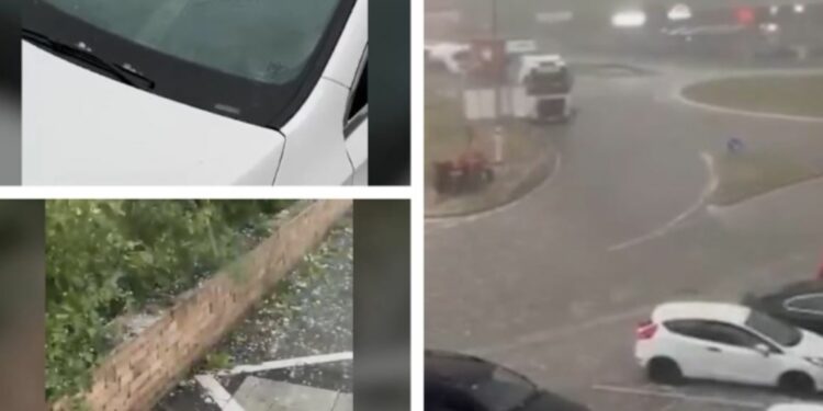 Breshëri shkakton kaos në Han të Elezit, thyhen xhamat e veturave