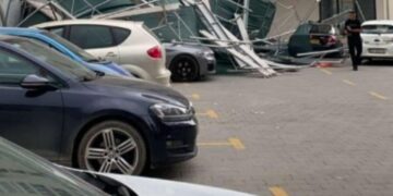 PAMJE: Bien skelet e një ndërtese në Prishtinë