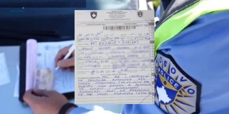 Voziste i dehur, policia gjobit shoferin nga Ferizaji, i konfiskohet vetura