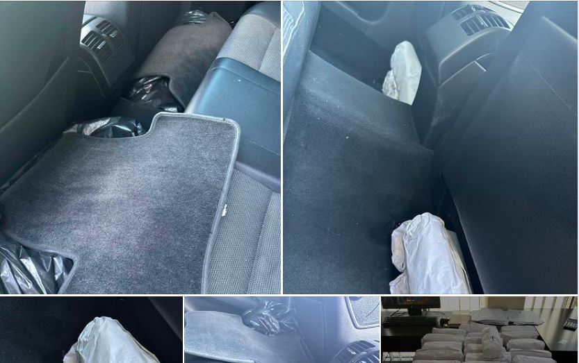 Kapet duhan i grirë në kufi, ishte i fshehur ne ulëset e veturës
