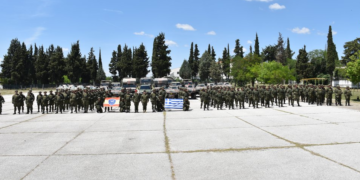 Ushtarët grekë nisen drejt Kosovës, i bashkohen KFOR-it në Bondsteel në kuadër të Forcës Rezervë