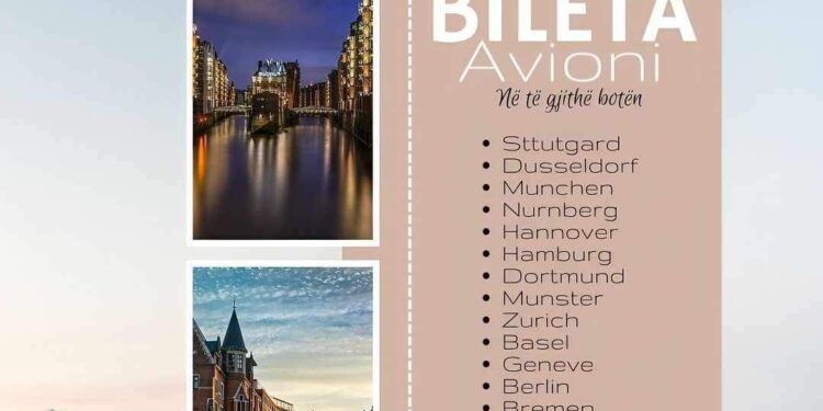 “Soni Tours” ofron bileta avioni për në të gjitha vendet e botës