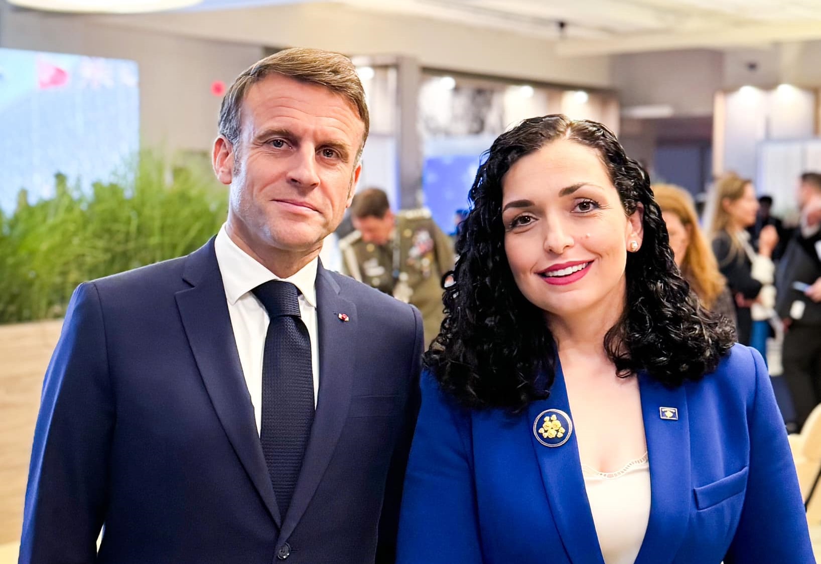 Osmani takohet me Macron në Uashington, temë diskutimi e ardhmja euroatlantike e Kosovës
