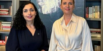 Osmani takohet me kryeministren e Danimarkës: Diskutuam për qëllimet tona të përbashkëta në mbrojtje të paqes