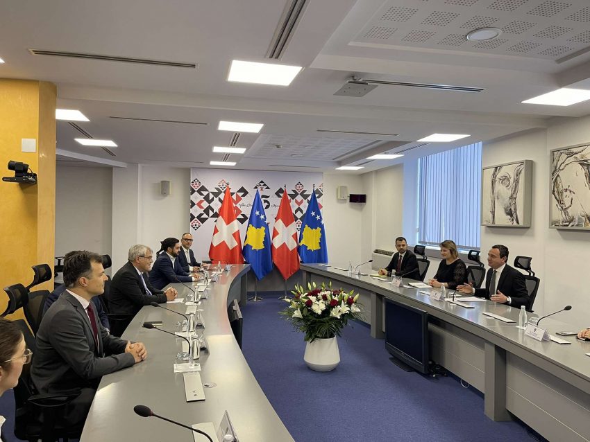 Kurti pret në takim presidentin e Këshillit Kombëtar të Zvicrës