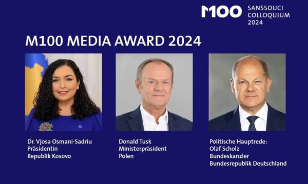 Osmanit do t’i jepet çmimi M100 Media Award në prani të Olaf Scholz, ambasadori gjerman e uron