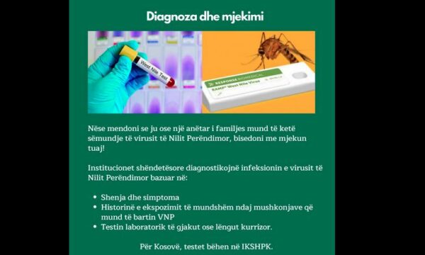 Konfirmohet rasti i parë me virusin “Ethet e Nilit” në Kosovë
