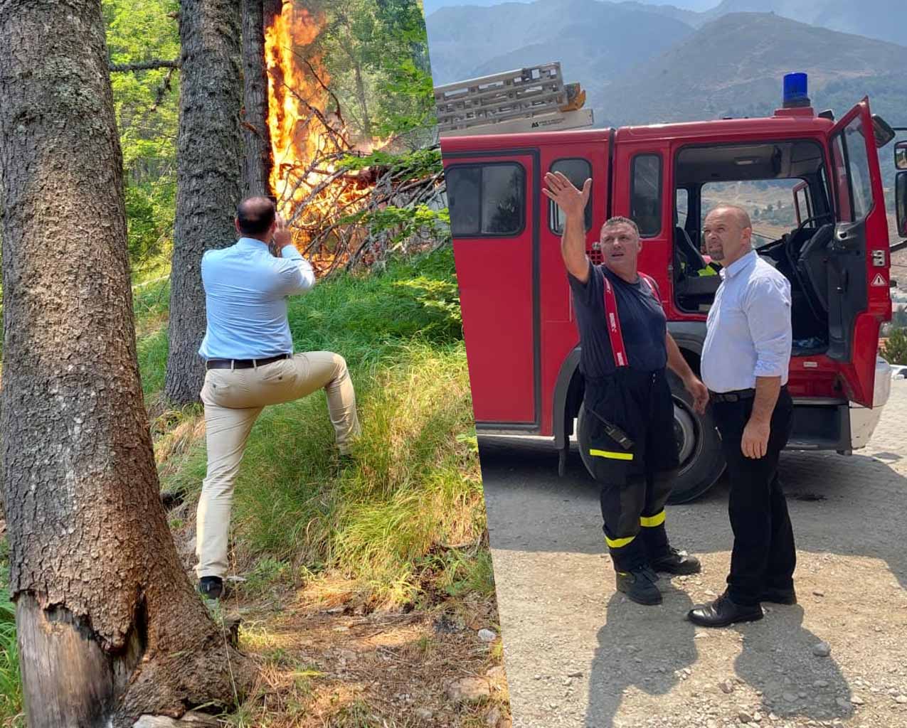 Liburni dhe zv/ i tij, Jeton Raka dalin në Prevallë: Po bëjmë përpjekje për ta shuar zjarrin!
